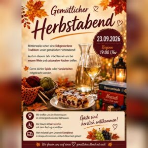Gemütlicher Herbstabend