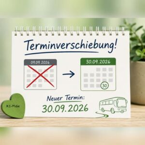 ACHTUNG!! Terminverschiebung Lehr- und Bildungsfahrt